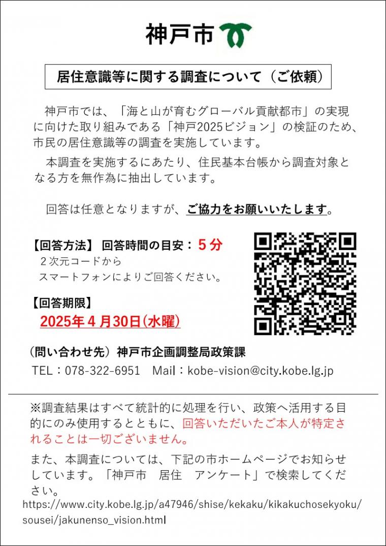 在住者アンケートハガキ