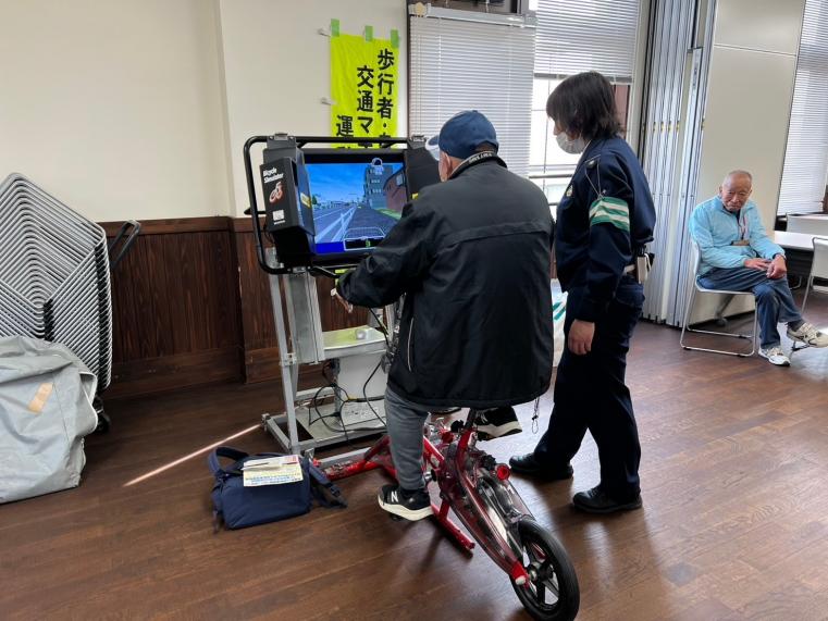 安全講演会自転車シミュレーション