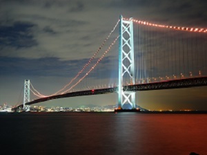 ライトアップ_明石海峡大橋