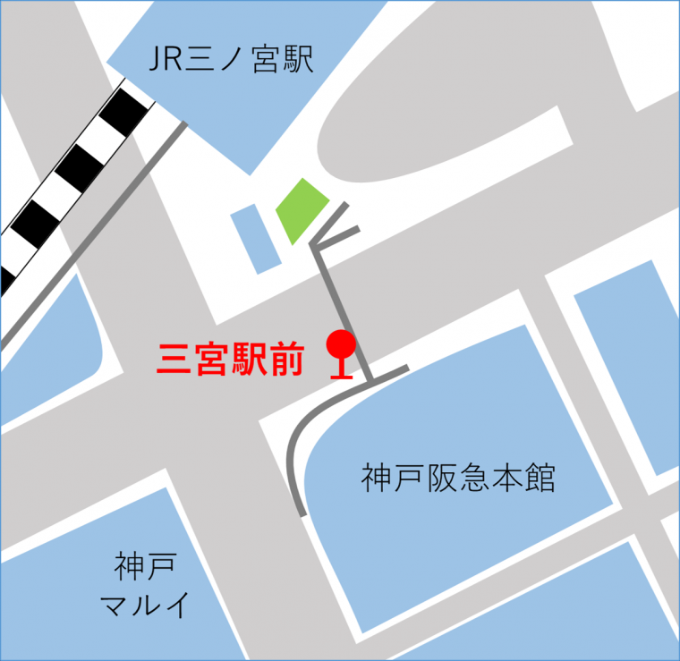 三宮駅前バス停位置図