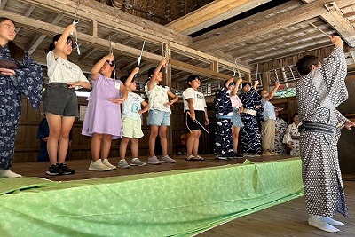 冬の農村歌舞伎役者体験会