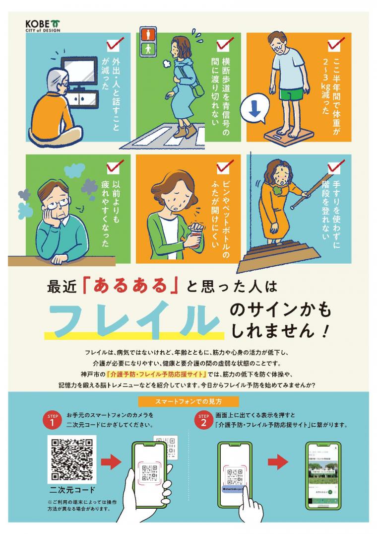 介護予防・フレイル予防応援サイトチラシ