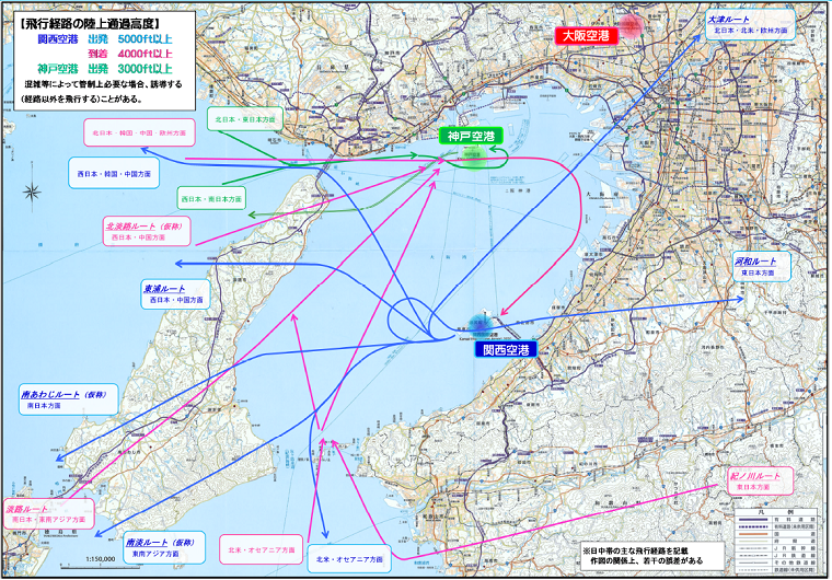 飛行経路(南風時)