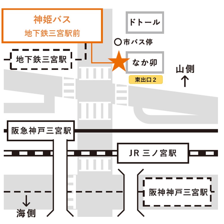 神姫地下鉄三宮駅前地図