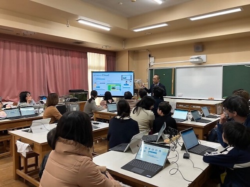 授業支援ソフトスカイメニュークラウド体験会の様子