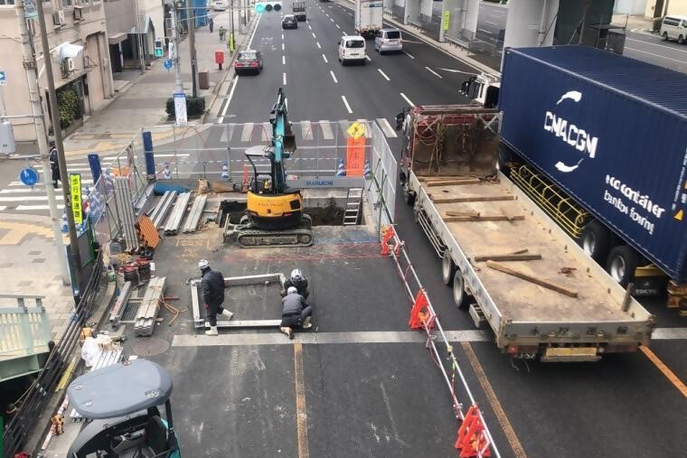 耐震化工事の様子